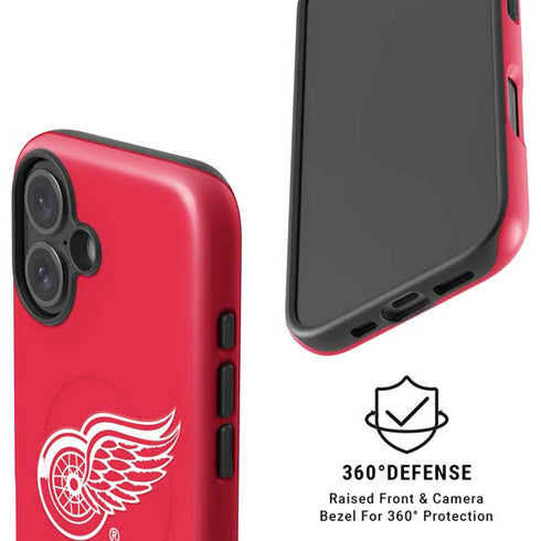 NHL Detroit Red Wings Solid Background iPhone 16 Plus Magsafe Impact Case