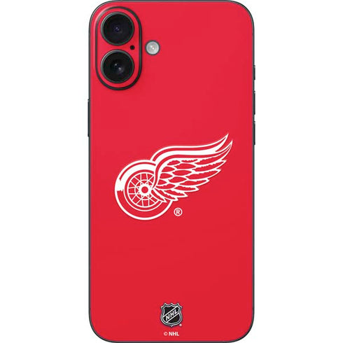 NHL Detroit Red Wings Solid Background iPhone 16 Plus Skin