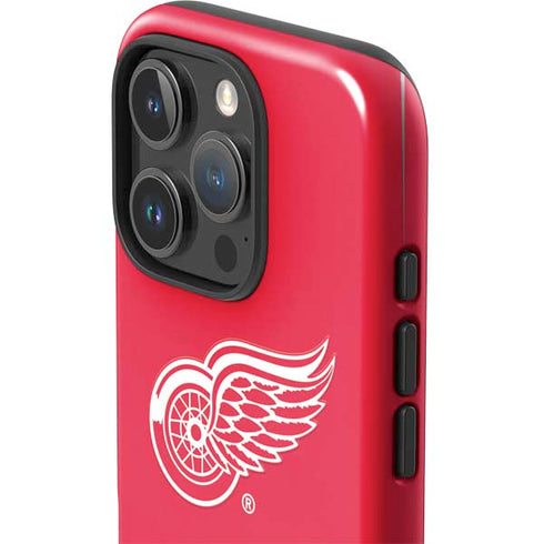 NHL Detroit Red Wings Solid Background iPhone 16 Pro Impact Case