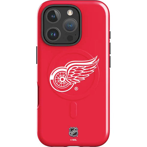 NHL Detroit Red Wings Solid Background iPhone 16 Pro Magsafe Impact Case
