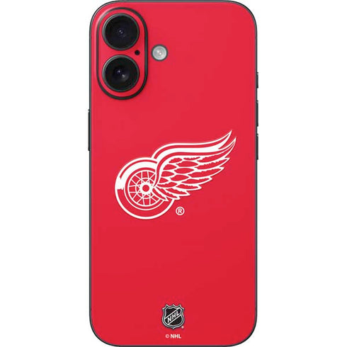 NHL Detroit Red Wings Solid Background iPhone 16 Skin