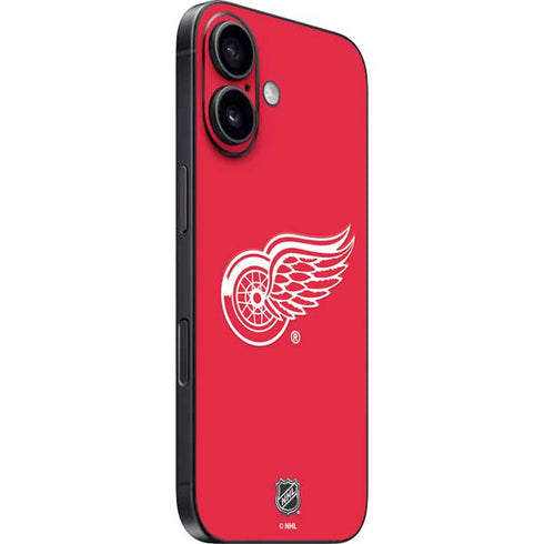 NHL Detroit Red Wings Solid Background iPhone 16 Skin