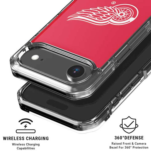 NHL Detroit Red Wings Solid Background iPhone 17 Air Clear Case