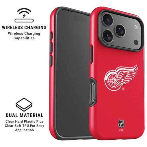 NHL Detroit Red Wings Solid Background iPhone 17 Pro Magsafe Impact Case