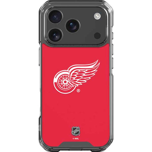 NHL Detroit Red Wings Solid Background iPhone 18 Pro Clear Case