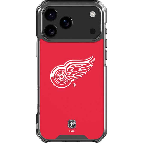 NHL Detroit Red Wings Solid Background iPhone 18 Pro Max Clear Case