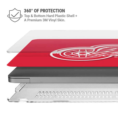 NHL Detroit Red Wings Solid Background MacBook Cases