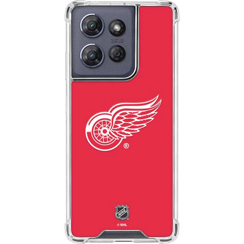 NHL Detroit Red Wings Solid Background Moto G 5G (2025) Clear Case