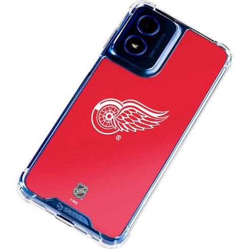 NHL Detroit Red Wings Solid Background Moto G 5G (2024) Clear Case