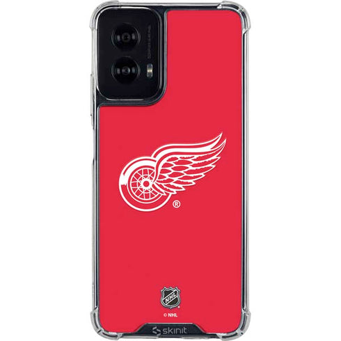 NHL Detroit Red Wings Solid Background Moto G Power 5G (2024) Clear Case