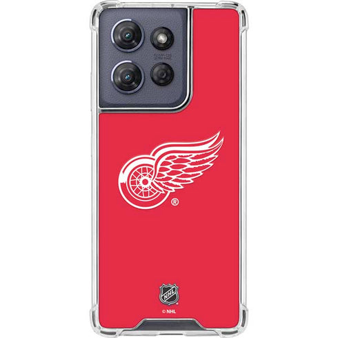 NHL Detroit Red Wings Solid Background Moto G Power 5G (2025) Clear Case