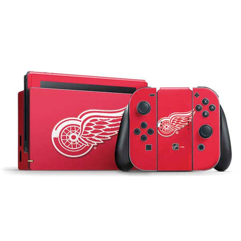 NHL Detroit Red Wings Solid Background Nintendo Skins
