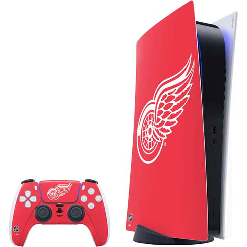 NHL Detroit Red Wings Solid Background PlayStation PS5 Skins