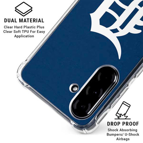 MLB Detroit Tigers - Solid Distressed Galaxy A36 5G Clear Case