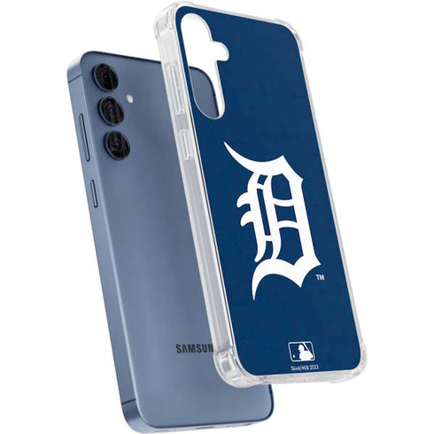 MLB Detroit Tigers - Solid Distressed Galaxy A55 5G Clear Case