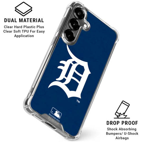 MLB Detroit Tigers - Solid Distressed Galaxy S26 Clear Case