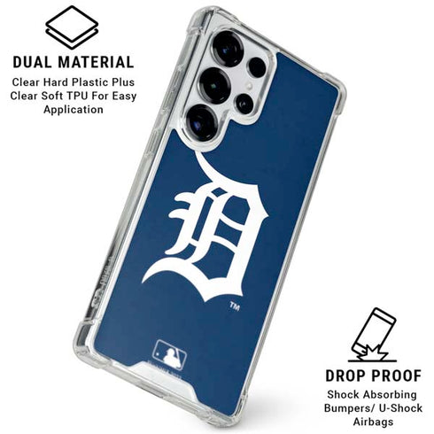 MLB Detroit Tigers - Solid Distressed Galaxy S26 Ultra Clear Case