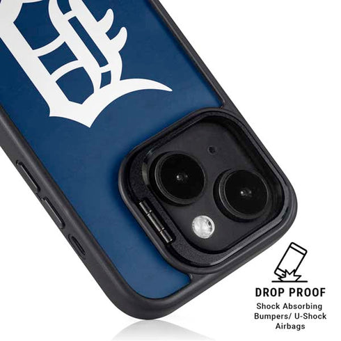 MLB Detroit Tigers - Solid Distressed iPhone 15 Kickstand Case
