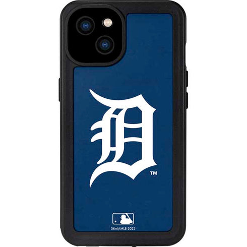 MLB Detroit Tigers - Solid Distressed iPhone 15 Plus Waterproof Case