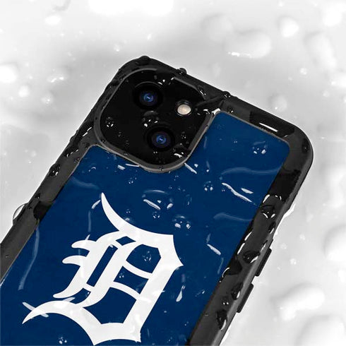 MLB Detroit Tigers - Solid Distressed iPhone 15 Plus Waterproof Case
