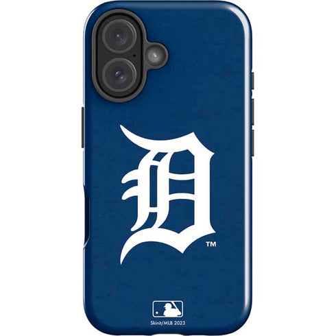 MLB Detroit Tigers - Solid Distressed iPhone 16 Plus Impact Case