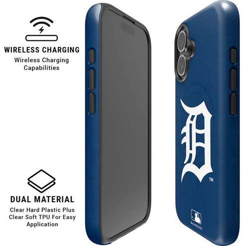 MLB Detroit Tigers - Solid Distressed iPhone 16 Plus Magsafe Impact Case
