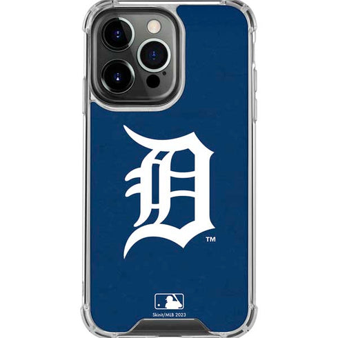 MLB Detroit Tigers - Solid Distressed iPhone 16 Pro Max Clear Case