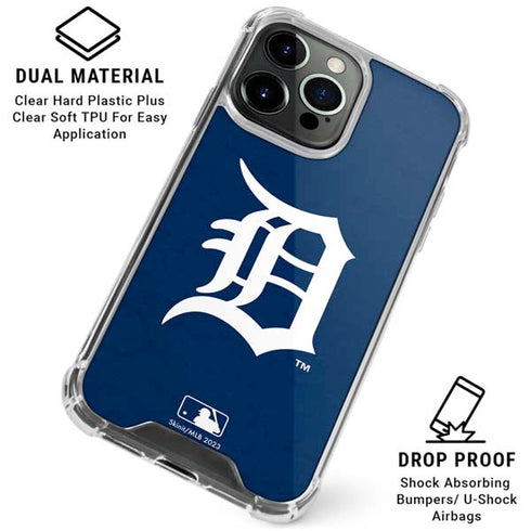 MLB Detroit Tigers - Solid Distressed iPhone 16 Pro Max Clear Case