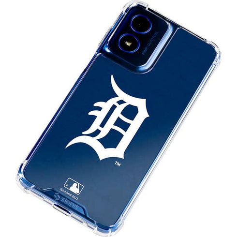 MLB Detroit Tigers - Solid Distressed Moto G Play 4G (2024) Clear Case