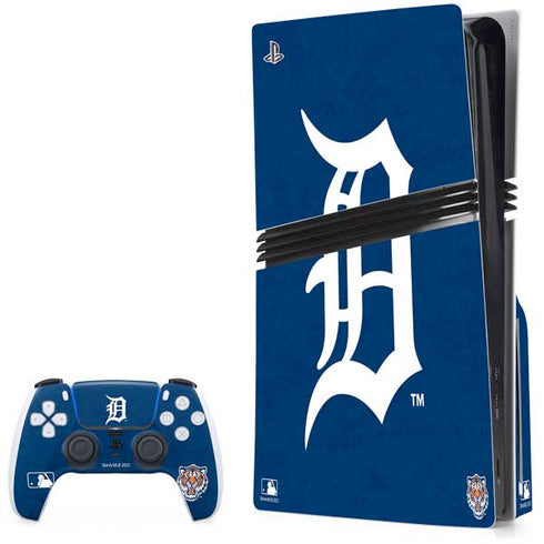 MLB Detroit Tigers - Solid Distressed PS5 Pro Disk Bundle Skin
