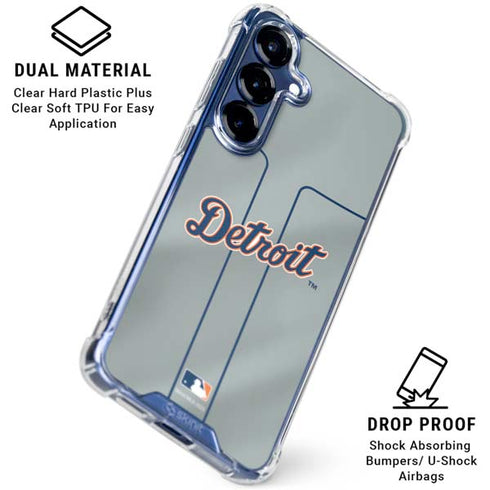 MLB Detroit Tigers Alternate/Away Jersey Galaxy S25 Plus Clear Case