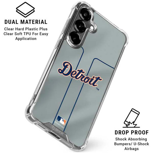 MLB Detroit Tigers Alternate/Away Jersey Galaxy S26 Plus Clear Case