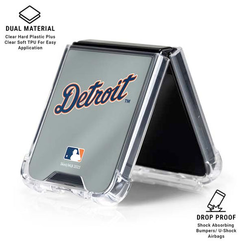 MLB Detroit Tigers Alternate/Away Jersey Galaxy Z Flip7 Clear Case