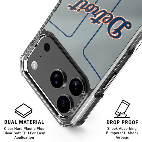 MLB Detroit Tigers Alternate/Away Jersey iPhone 18 Pro Clear Case