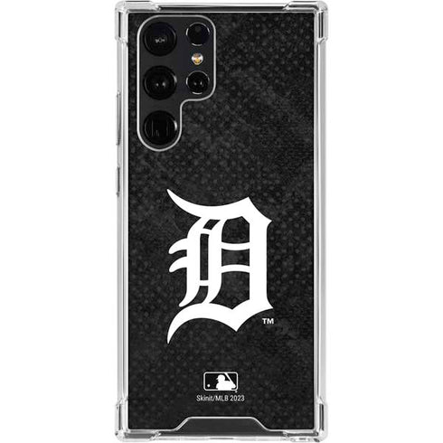 MLB Detroit Tigers Dark Wash Galaxy S23 Ultra Clear Case