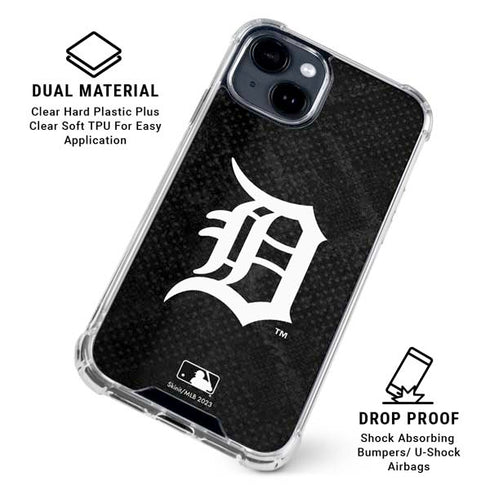 MLB Detroit Tigers Dark Wash iPhone 15 Clear Case