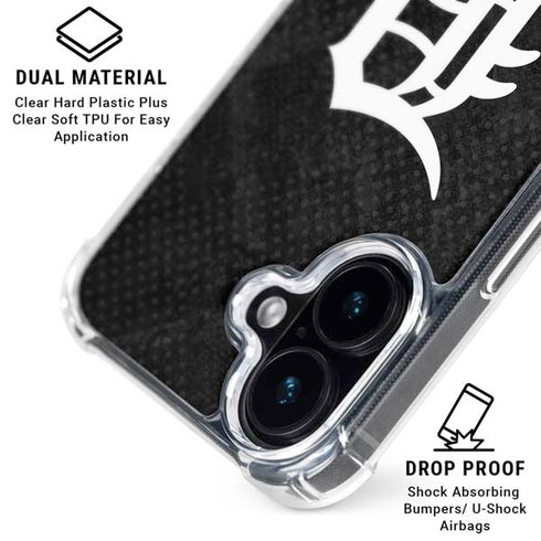 MLB Detroit Tigers Dark Wash iPhone 16 Plus Clear Case
