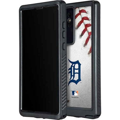 MLB Detroit Tigers Game Ball Galaxy S24 Ultra Waterproof Case
