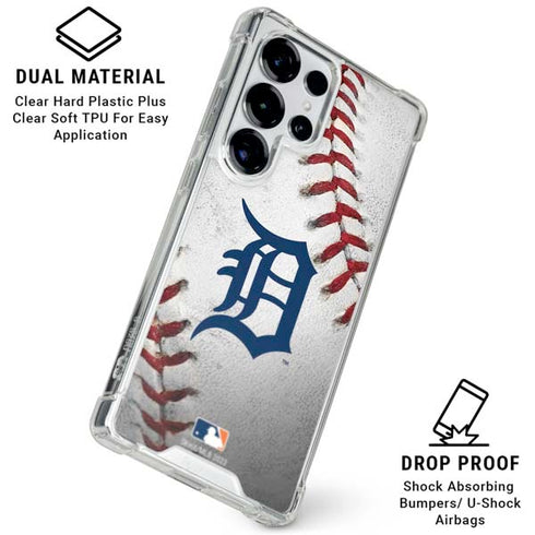 MLB Detroit Tigers Game Ball Galaxy S26 Ultra Clear Case