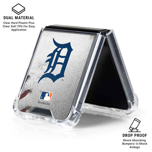 MLB Detroit Tigers Game Ball Galaxy Z Flip6 Clear Case