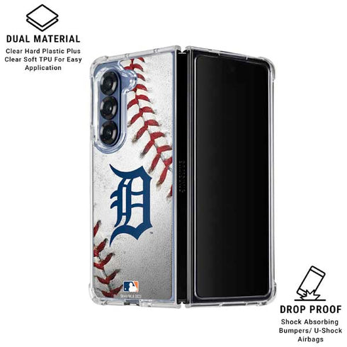 MLB Detroit Tigers Game Ball Galaxy Z Fold6 Clear Case
