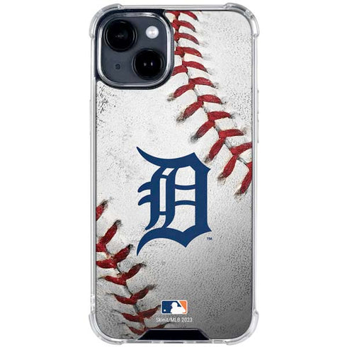 MLB Detroit Tigers Game Ball iPhone 15 Clear Case