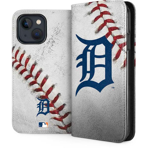 MLB Detroit Tigers Game Ball iPhone 15 Plus Folio Case