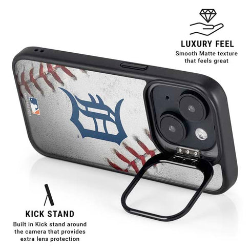 MLB Detroit Tigers Game Ball iPhone 15 Plus Kickstand Case