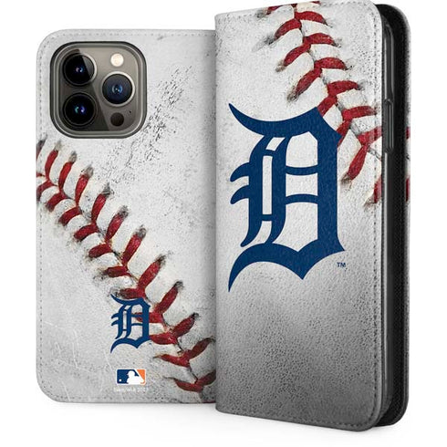 MLB Detroit Tigers Game Ball iPhone 15 Pro Max Folio Case