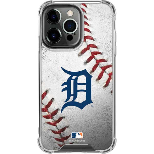 MLB Detroit Tigers Game Ball iPhone 16 Pro Max Clear Case