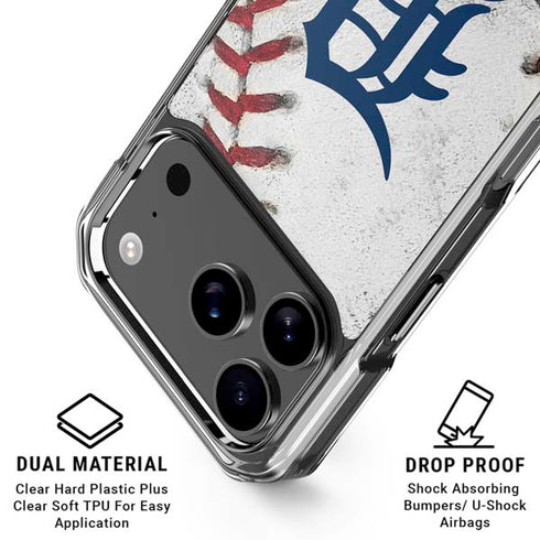 MLB Detroit Tigers Game Ball iPhone 17 Pro Max Clear Case
