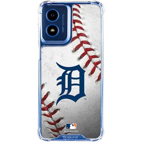 MLB Detroit Tigers Game Ball Moto G 5G (2024) Clear Case