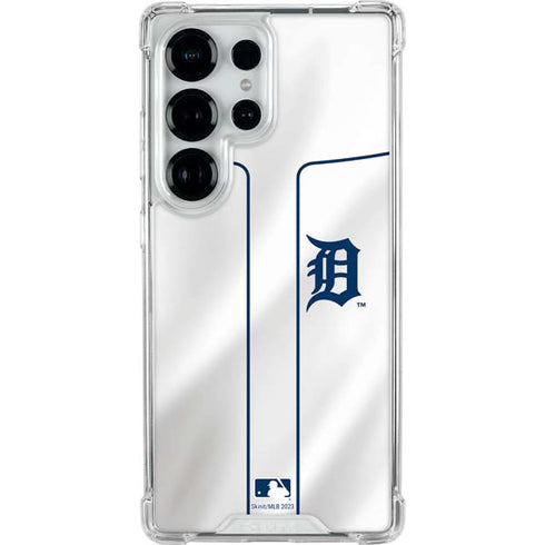 MLB Detroit Tigers Home Jersey Galaxy S25 Ultra Clear Case