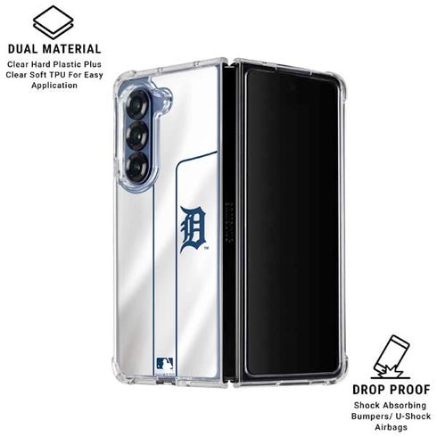MLB Detroit Tigers Home Jersey Galaxy Z Fold7 Clear Case